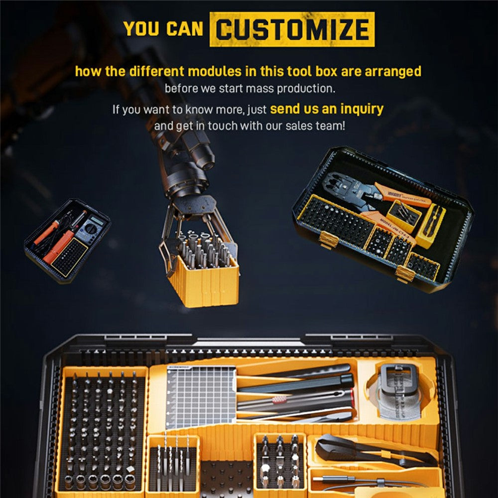 JAKEMY JM-8198 135 in 1 Multi-Function Repair Tool Kit Set Electric Screwdriver with 117Pcs Bits