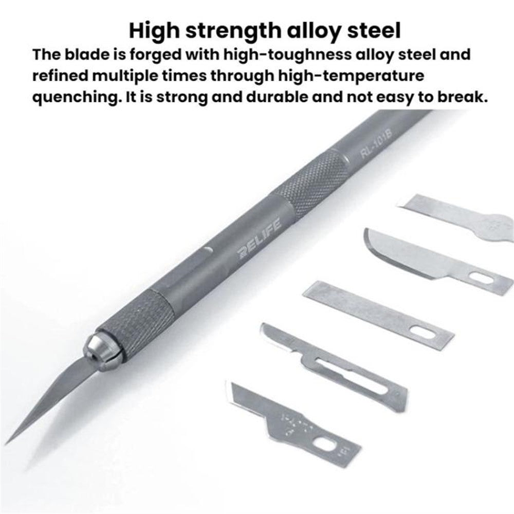 RELIFE RL-101B 8 in 1 CPU Knife Set Motherboard IC Repair Blade Phone Maintenance Tools