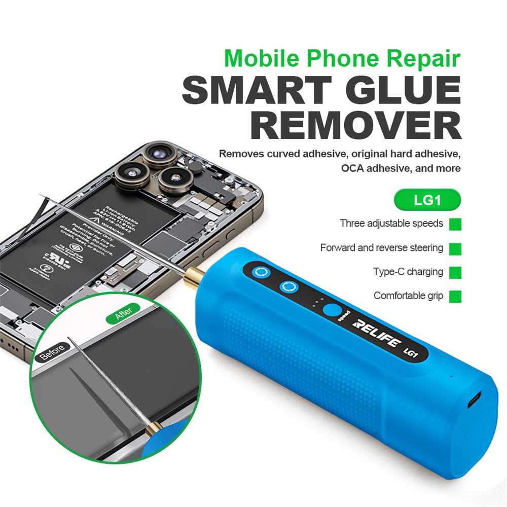 RELIFE LG1 Smart Glue Remover For Screen Repair Three Adjustable Speeds Type-C Charging Glue Removal Machine