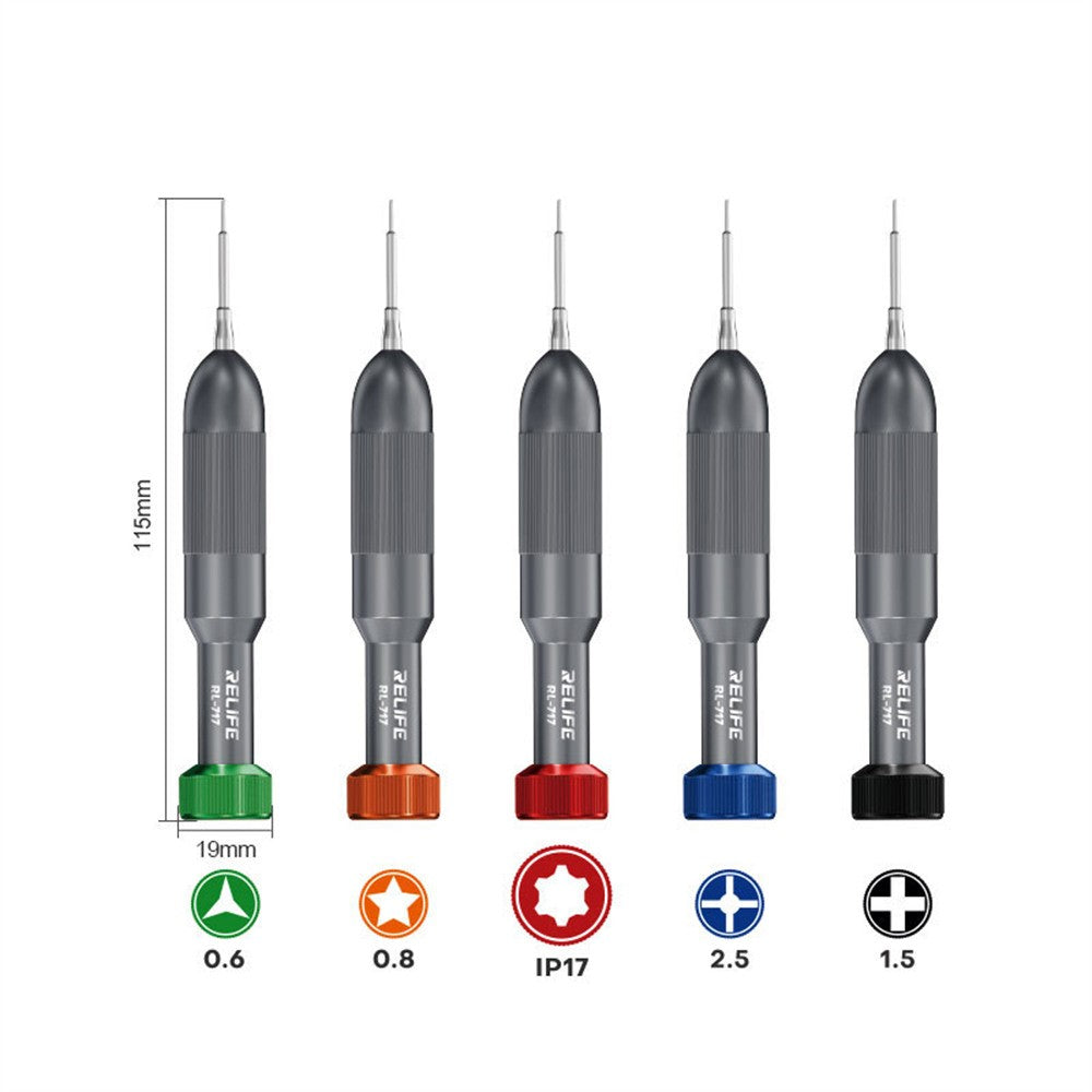 RELIFE RL-717 Rocket-Head Screwdriver For Android iPhone IP17 Series Precision Repair Tool Magnetic Bit Holder