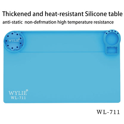 WYLIE WL-711 Heat Insulation Silicone Work Mat 450 x 280mm for Phone Screen Motherboard Repair Tools