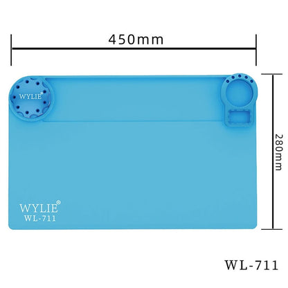WYLIE WL-711 Heat Insulation Silicone Work Mat 450 x 280mm for Phone Screen Motherboard Repair Tools