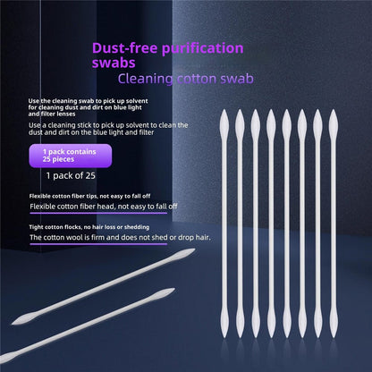 LB TOOL 25Pcs Double Ended Cotton Cleaning Swabs for Precise Cleaning