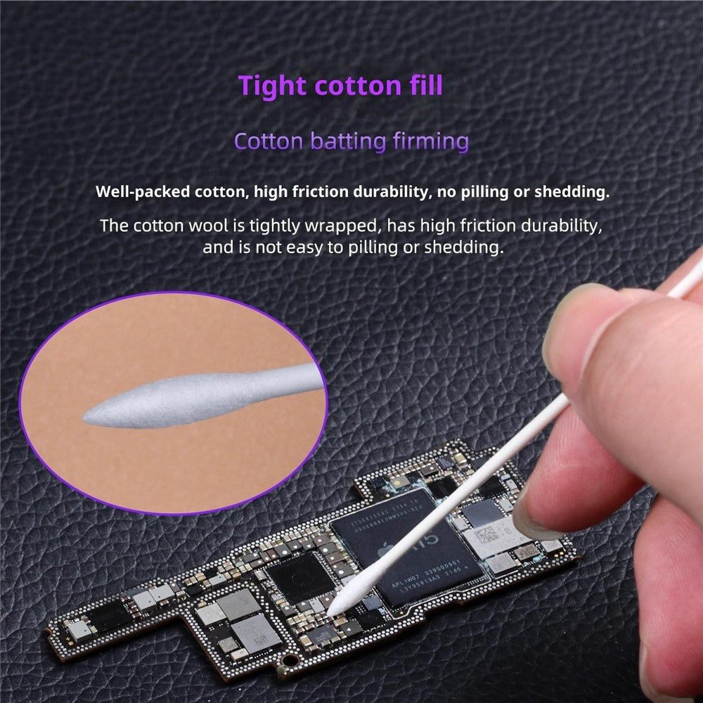 LB TOOL 25Pcs Double Ended Cotton Cleaning Swabs for Precise Cleaning
