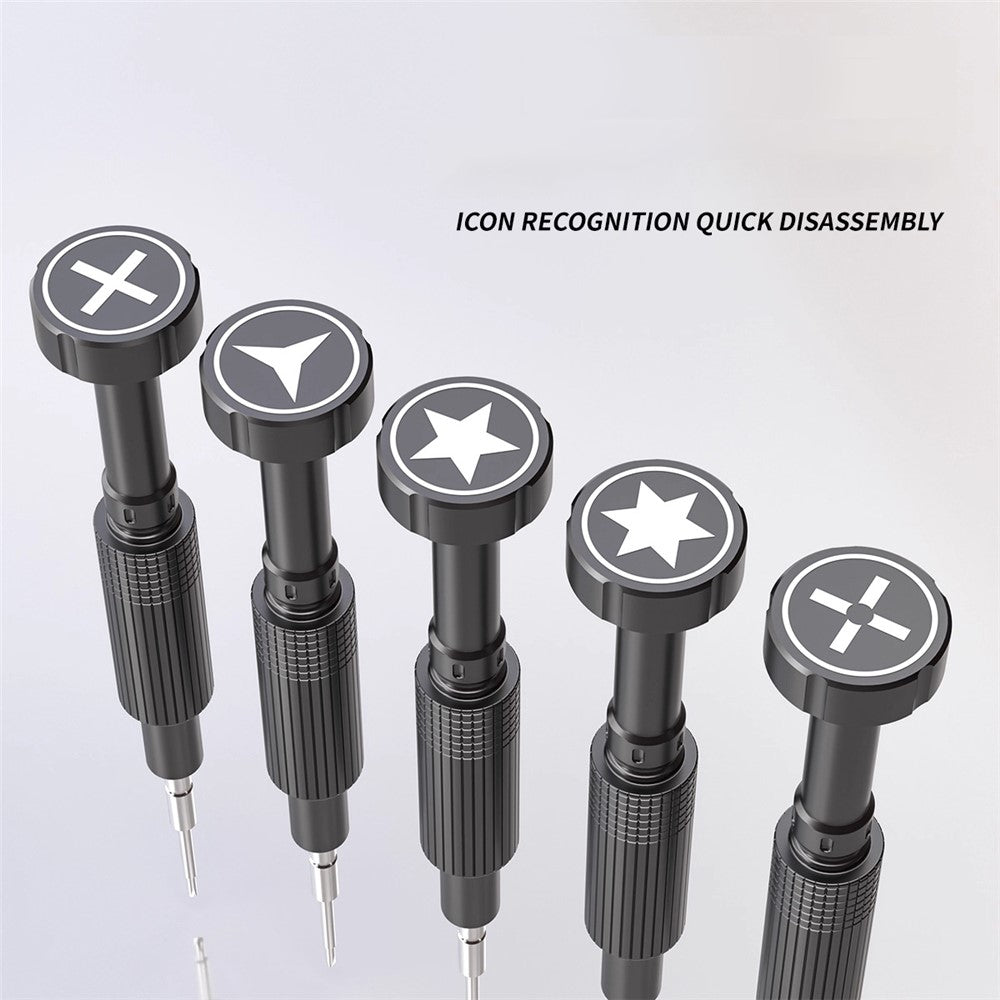 MY-L01T 5Pcs 2D Screwdriver Set Precision Disassembly Tool Non Slip Handle Alloy Screwdrivers