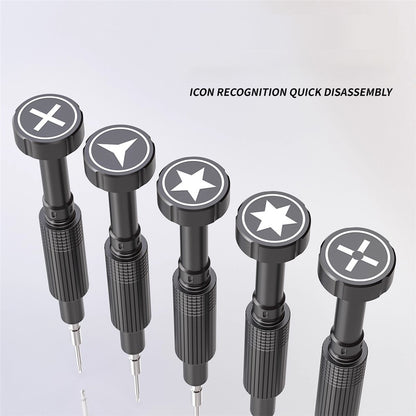 MY-L01T 5Pcs 2D Screwdriver Set Precision Disassembly Tool Non Slip Handle Alloy Screwdrivers