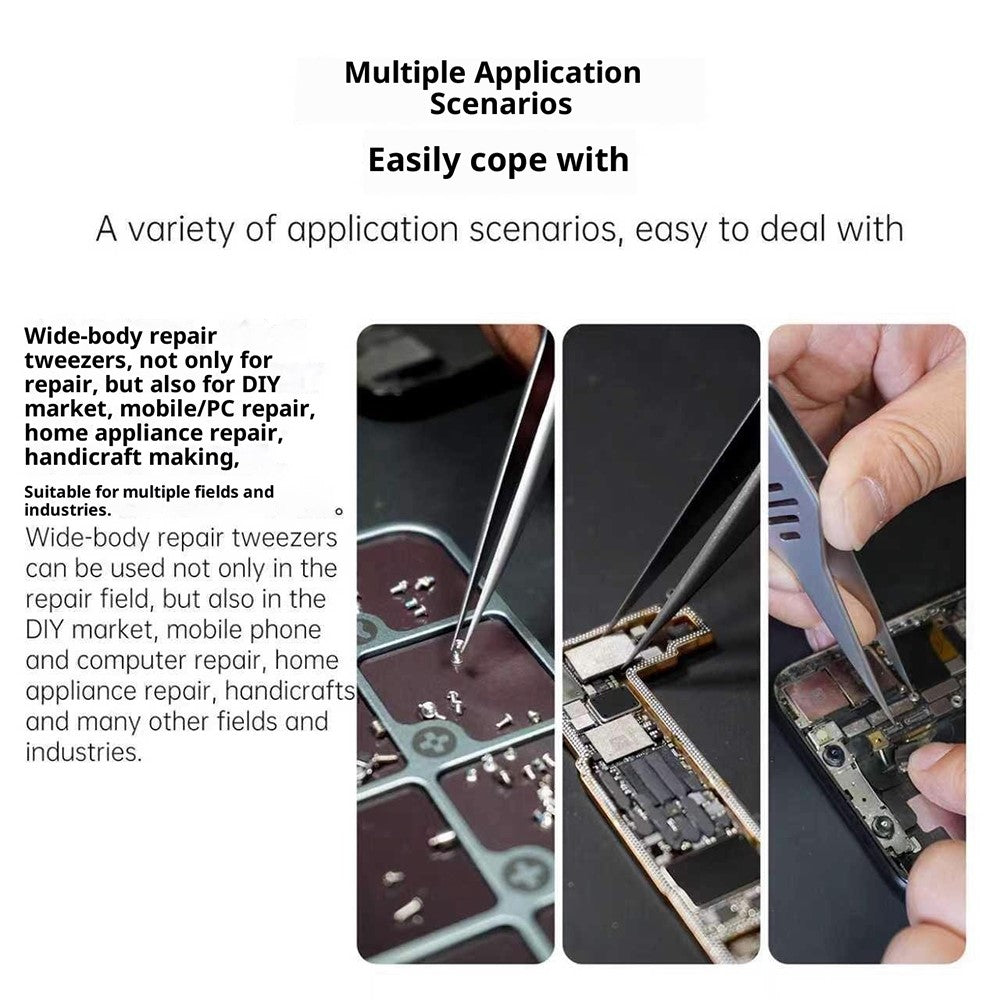 LB TOOL WBT-01 Wide Body Tweezers for Electronics Repair DIY Crafts