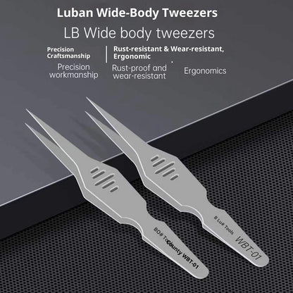 LB TOOL WBT-01 Wide Body Tweezers for Electronics Repair DIY Crafts