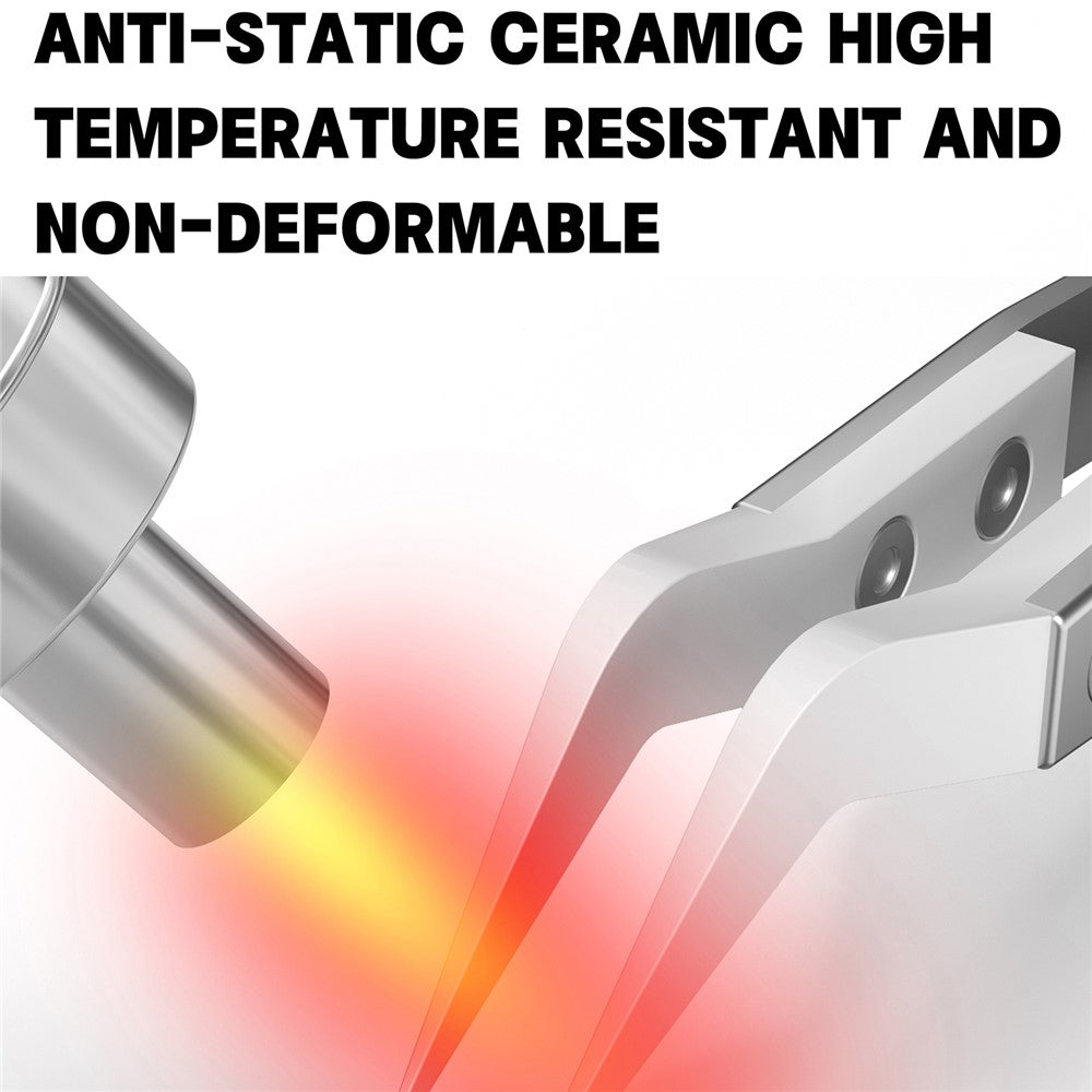 LUOWEI Hard Insulated Ceramic Tweezers for Circuit Board Repair