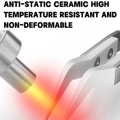 LUOWEI Hard Insulated Ceramic Tweezers for Circuit Board Repair