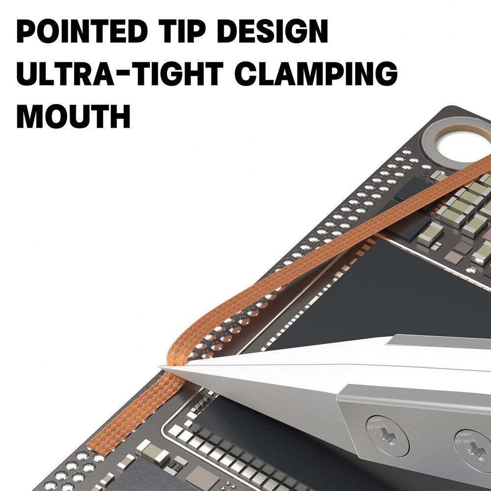LUOWEI Hard Insulated Ceramic Tweezers for Circuit Board Repair