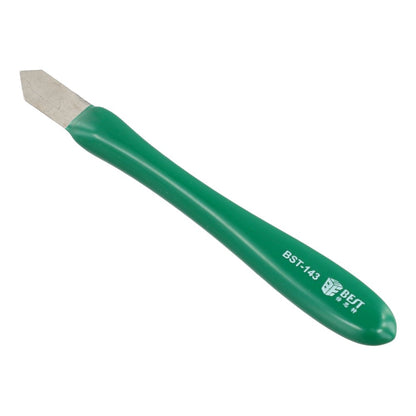 BEST BST-143 Non-Magnetic Metal Scraper Adhesive Removal Tin Prying Tool with Rubber Handle