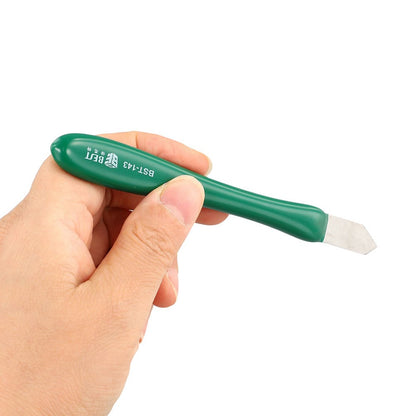 BEST BST-143 Non-Magnetic Metal Scraper Adhesive Removal Tin Prying Tool with Rubber Handle
