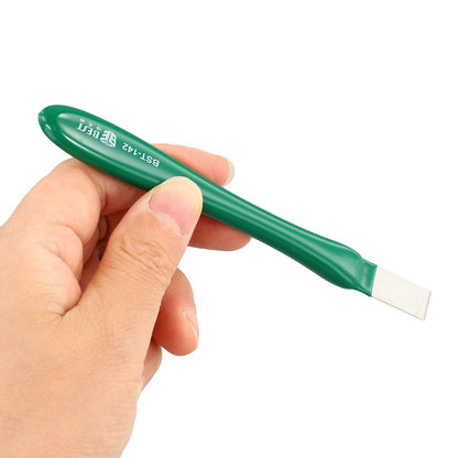 BEST BST-142 Non-Magnetic Metal Scraper with Rubber Handle for Adhesive Removal Tin Prying Tool