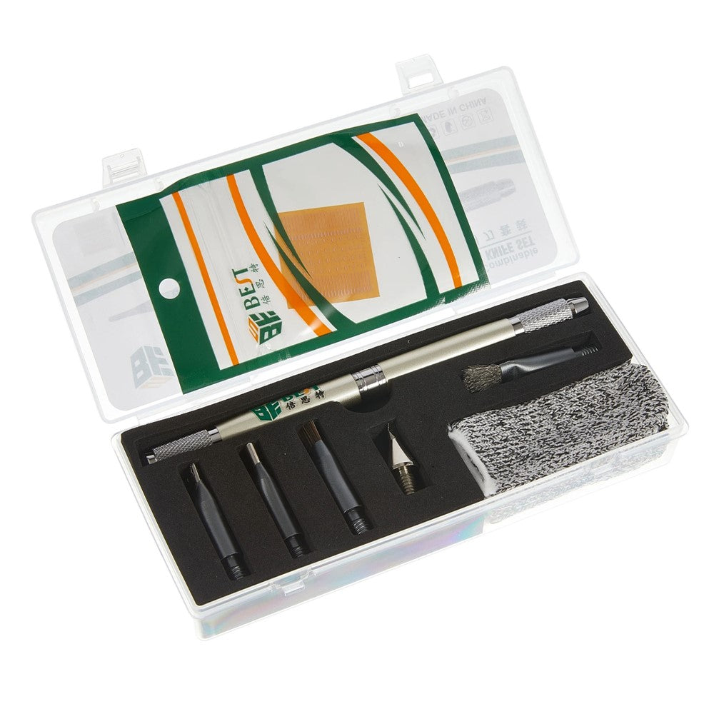 BEST-85 Multifunctional Phone Repair Tool Kit Craft Pen Carving Knife Set for PCB Repair Chip Cleaning