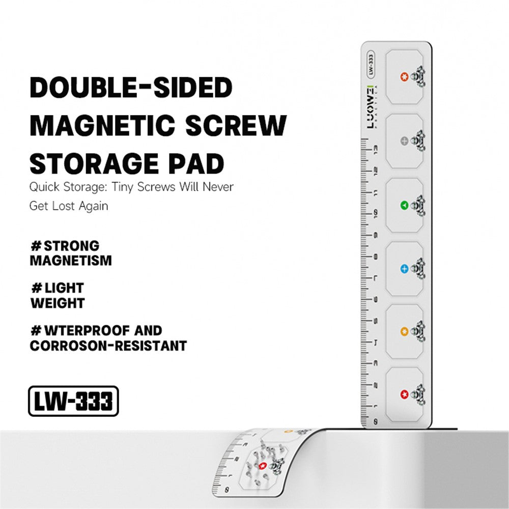 LUOWEI LW-333 Double-Sided Magnetic Screw Organizer Mat For Small Parts Storage