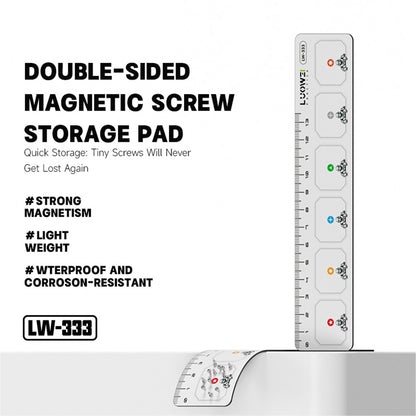 LUOWEI LW-333 Double-Sided Magnetic Screw Organizer Mat For Small Parts Storage