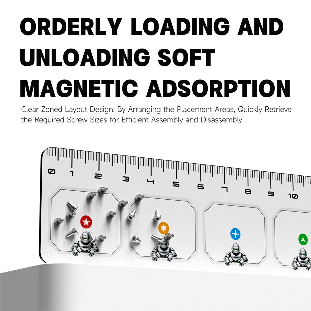 LUOWEI LW-333 Double-Sided Magnetic Screw Organizer Mat For Small Parts Storage