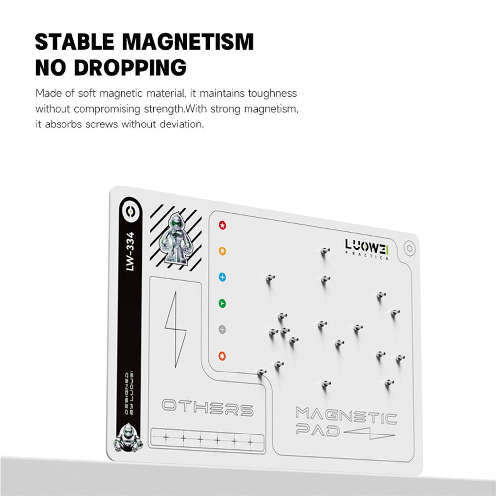 LUOWEI LW-334 Magnetic Screwdriver Mat Double Sided Screw Organizer Tool Sorting Pad Waterproof