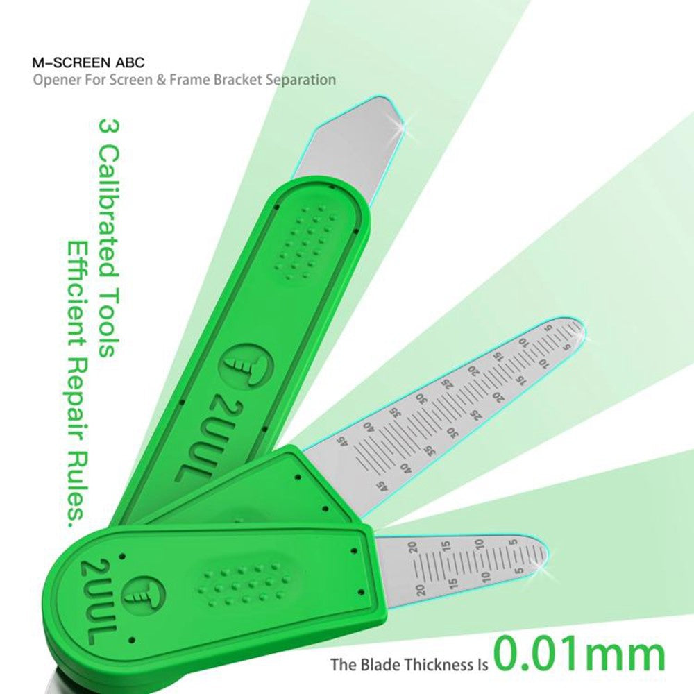 2UUL DA89 Disassembly Pry Tool Kit ABC Set Repair Opening Tools Flexible Durable Non-Slip Grip for Electronics