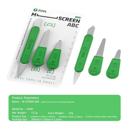 2UUL DA89 Disassembly Pry Tool Kit ABC Set Repair Opening Tools Flexible Durable Non-Slip Grip for Electronics