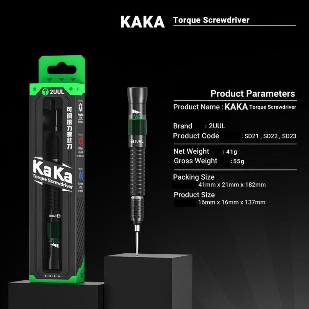 2UUL KAKA Adjustable Torque Magnetic Screwdriver Precision Tool with Anti Slip Handle