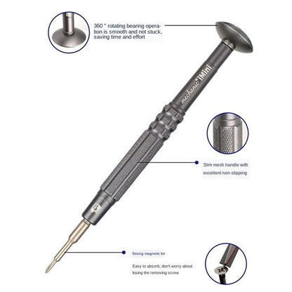 MECHANIC Mini Screwdriver for Watch / Glasses / Phone Repair Precision Tool with Magnetic Tips, Rotating Bearing