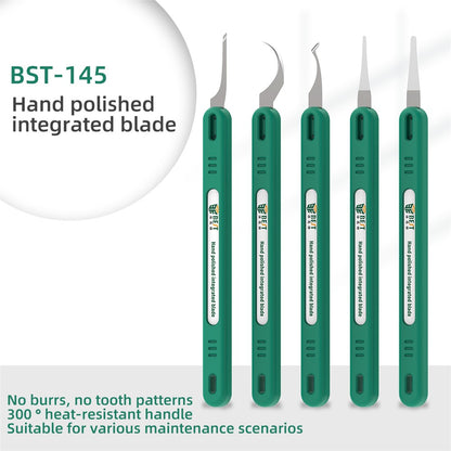BEST BST-145 5Pcs Multi-Functional Hand-Polished Blade Set Heat-Resistant Integrated Remover Knife Repair Tool Kit