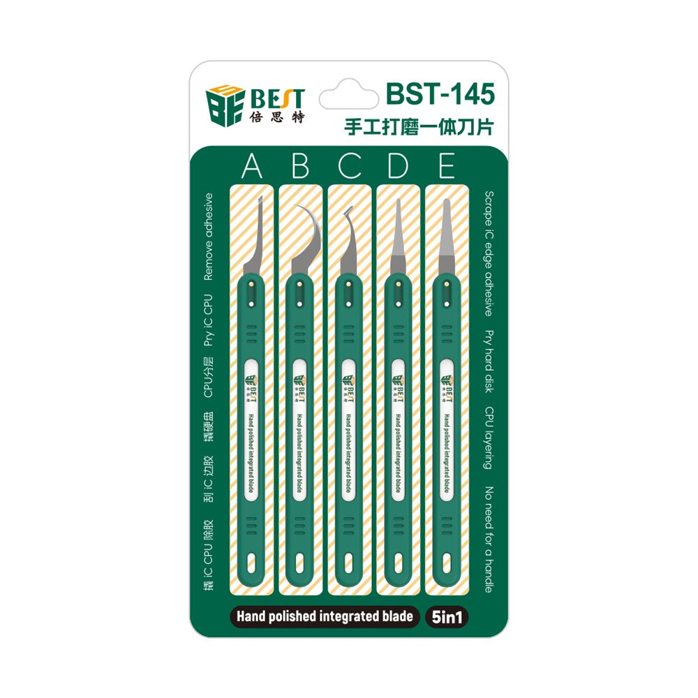 BEST BST-145 5Pcs Multi-Functional Hand-Polished Blade Set Heat-Resistant Integrated Remover Knife Repair Tool Kit