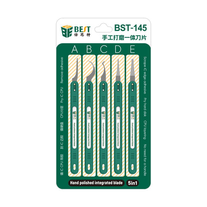 BEST BST-145 5Pcs Multi-Functional Hand-Polished Blade Set Heat-Resistant Integrated Remover Knife Repair Tool Kit