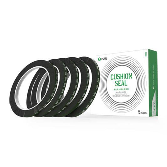 2UUL CS02 5 Rolls 5mm Cushion Seal Tape for Screen Frame Back Cover Double Sided Adhesive Tape