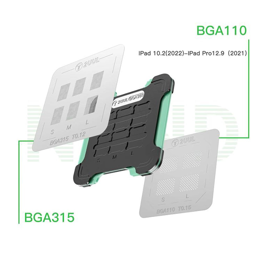 2UUL BH16 NAND Reballing Station Magnetic Double-Sided Soldering Platform Kit for Smartphone / Tablet Repair