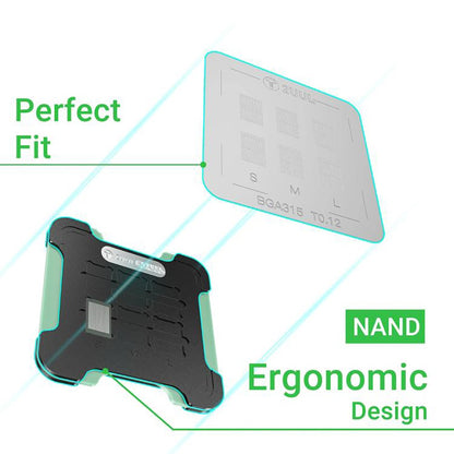 2UUL BH16 NAND Reballing Station Magnetic Double-Sided Soldering Platform Kit for Smartphone / Tablet Repair