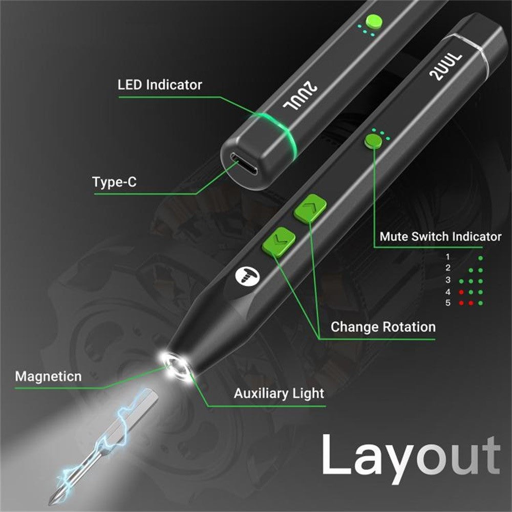 2UUL Twist Plus Electric Screwdriver Set High Speed 400 RPM Torque Protection For Phone Repair with LED Light