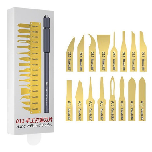 QIANLI 011 16-in-1 Multi-Function Adhesive Removal Tool Set Ultra Thin Blades For Electronics Repair