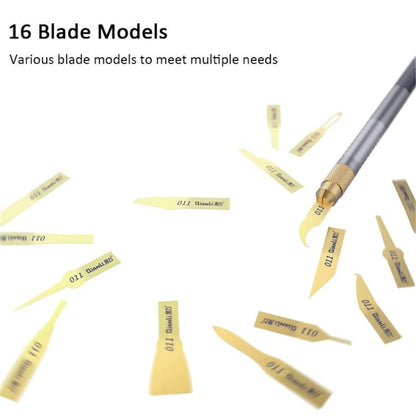 QIANLI 011 16-in-1 Multi-Function Adhesive Removal Tool Set Ultra Thin Blades For Electronics Repair