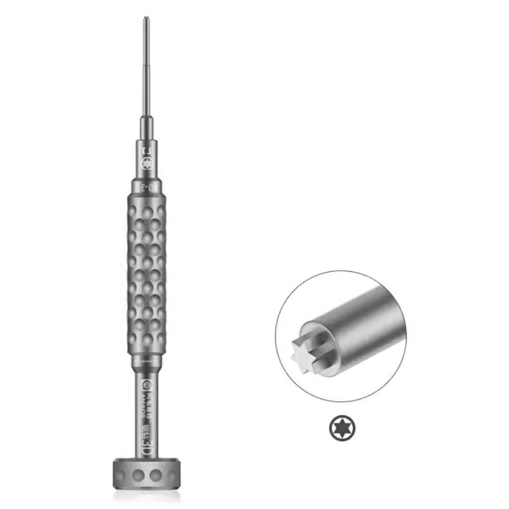 AMAOE AD-3D Precision Screwdriver Bits with Anti-Slip Aluminum Handle Strong Magnetic For Electronic Device Repair