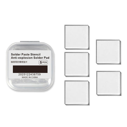 SUNSHINE 5 PCS Soldering Stencil High Temperature Resistant Anti-Explosion Anti-Splash Glass Pad