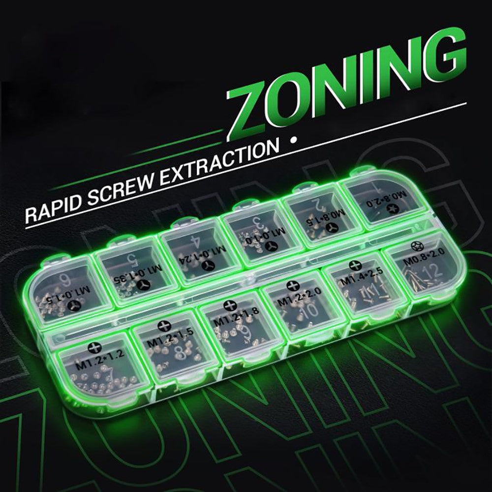 2UUL SC22 SpareScrew12 330Pcs Screw Set 12 Types Phillips Pentalobe Y-Type Screw for iPhone Series