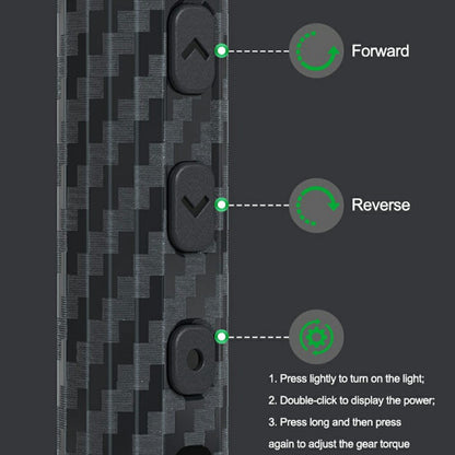 RELIFE E1 Carbon Fiber Electric Screwdriver Set LED Digital Display Screwdriver with 12Pcs S2 Steel Bits