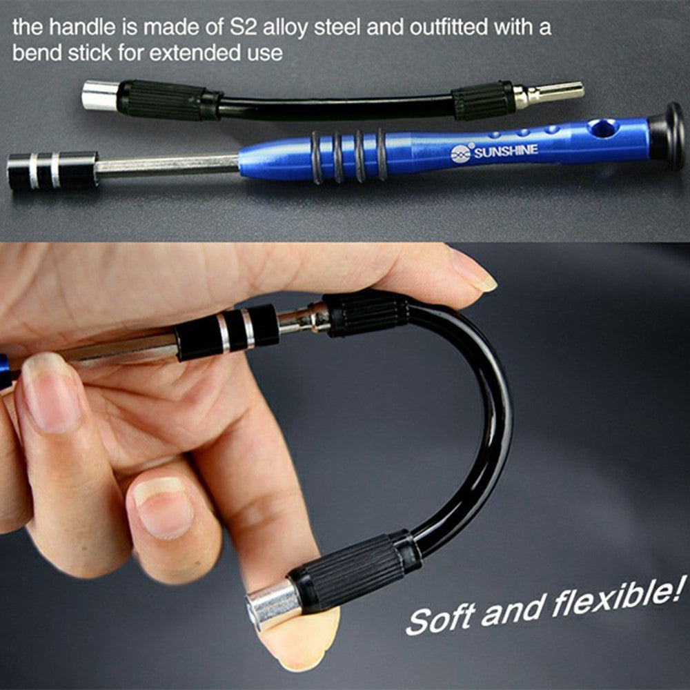 SUNSHINE SS-5117 58 in 1 Precision Screwdriver Set Non-slip Handle Screwdriver Electronics Repair Tool