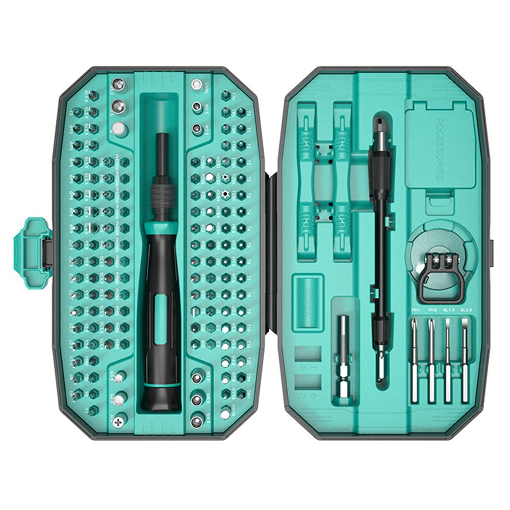 JIAFA MT-T152 152 in 1 Precision Screwdriver Set CRV Steel Magnetic Handle Repair Kit for Electronics