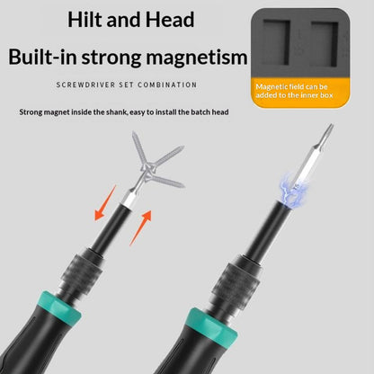 JIAFA MT-T152 152 in 1 Precision Screwdriver Set CRV Steel Magnetic Handle Repair Kit for Electronics