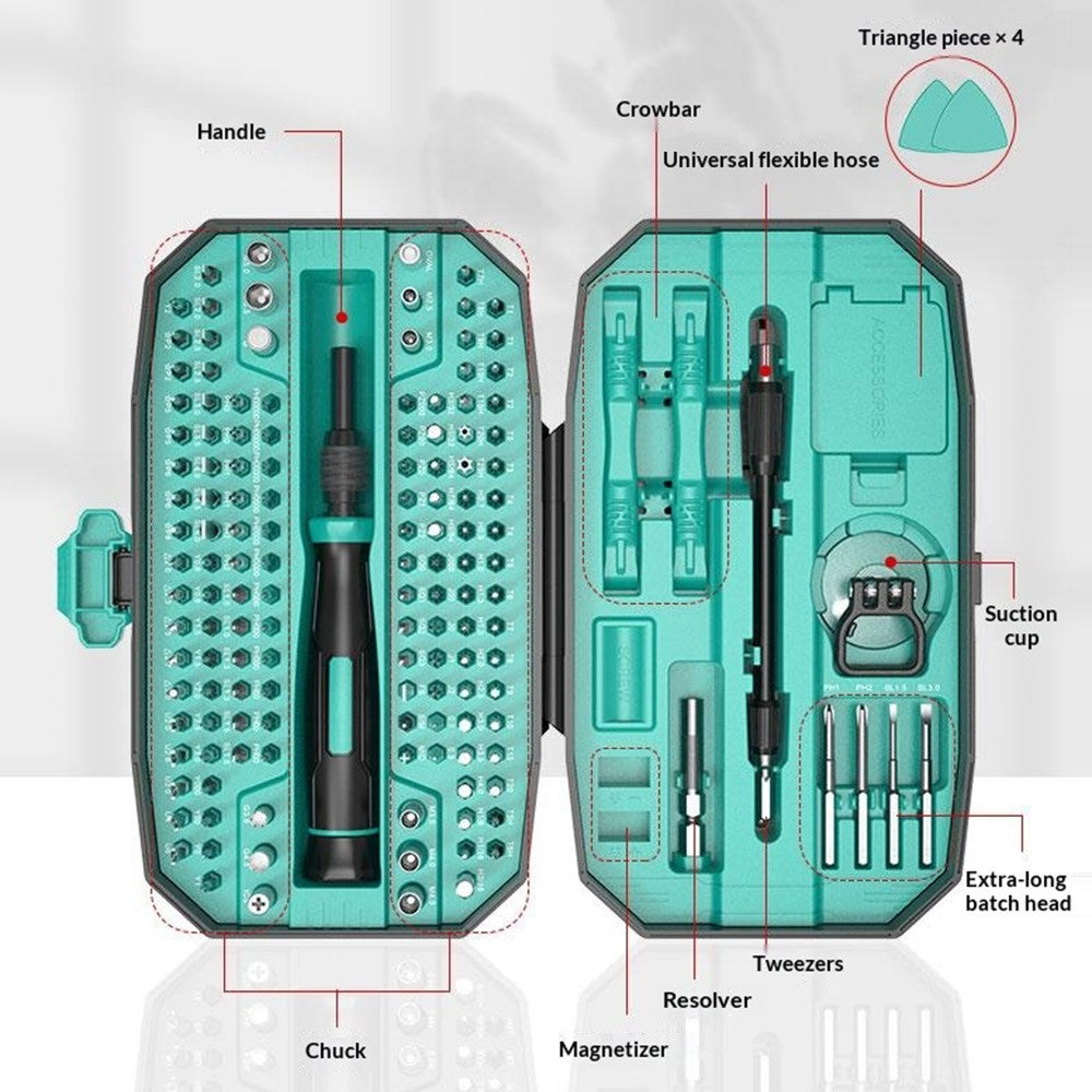 JIAFA MT-T152 152 in 1 Precision Screwdriver Set CRV Steel Magnetic Handle Repair Kit for Electronics