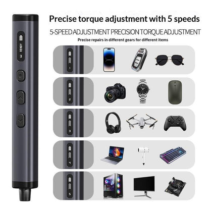 JIAFA 78 in 1 Electric Screwdriver Set 5 Torque Gear LED Screen USB-C for Phone Repair