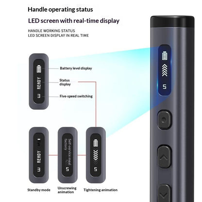 JIAFA 78 in 1 Electric Screwdriver Set 5 Torque Gear LED Screen USB-C for Phone Repair