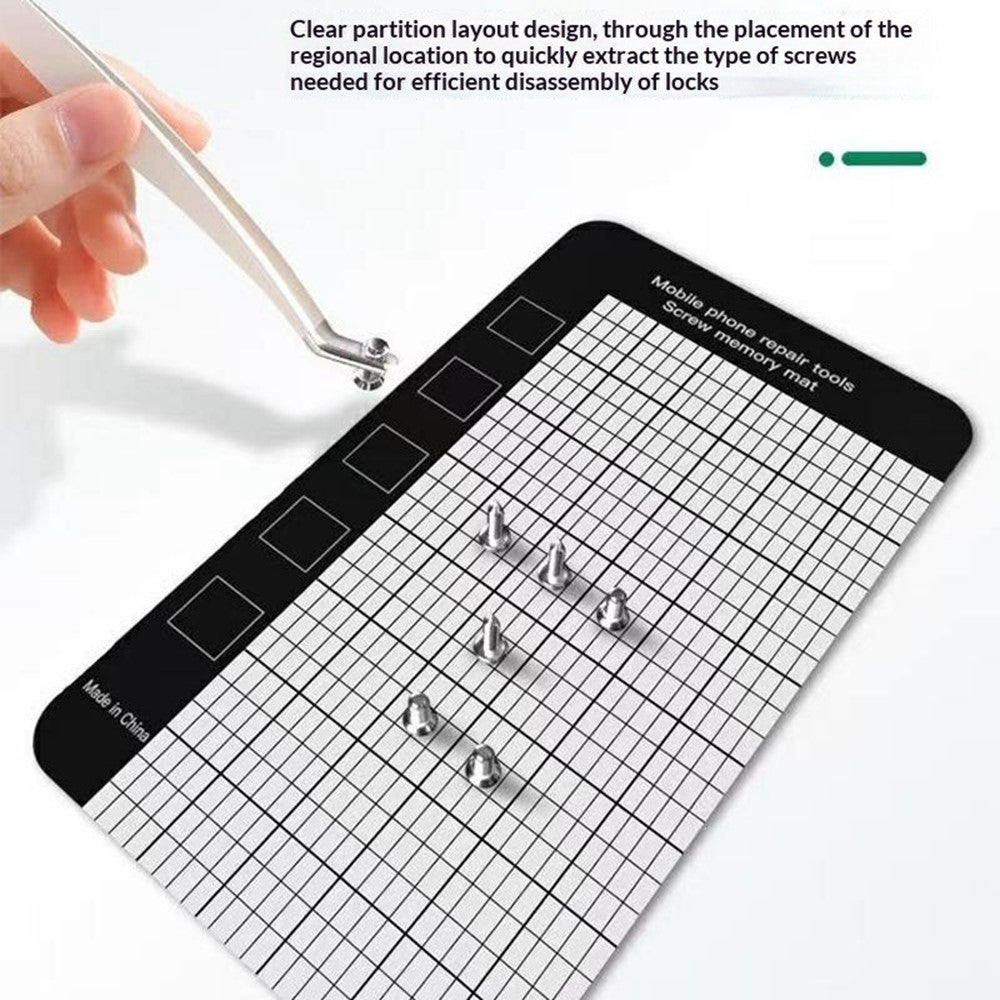JIAFA 145 x 45mm Magnetic Screw Organizer Mat Memory Pad for Mobile Phone Repair Tools