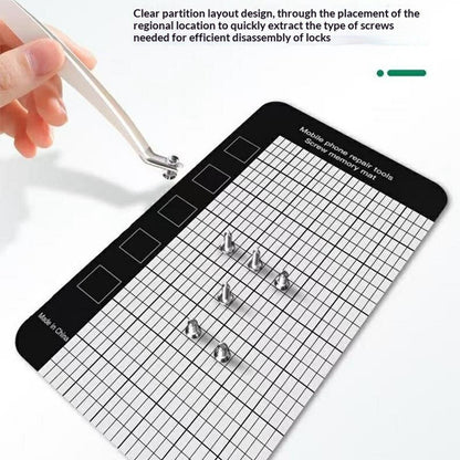 JIAFA 145 x 45mm Magnetic Screw Organizer Mat Memory Pad for Mobile Phone Repair Tools