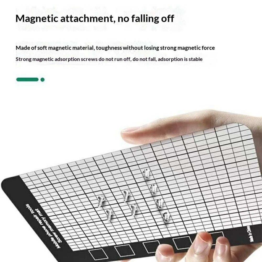 JIAFA 145 x 45mm Magnetic Screw Organizer Mat Memory Pad for Mobile Phone Repair Tools