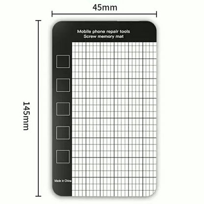 JIAFA 145 x 45mm Magnetic Screw Organizer Mat Memory Pad for Mobile Phone Repair Tools